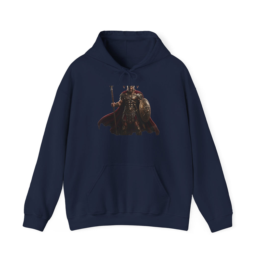 Viking King Graphic Hoodie — Norse Warrior Cloak & Helm Sweatshirt