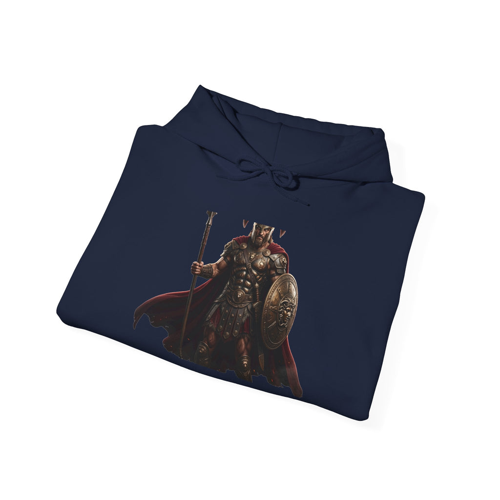 Viking King Graphic Hoodie — Norse Warrior Cloak & Helm Sweatshirt