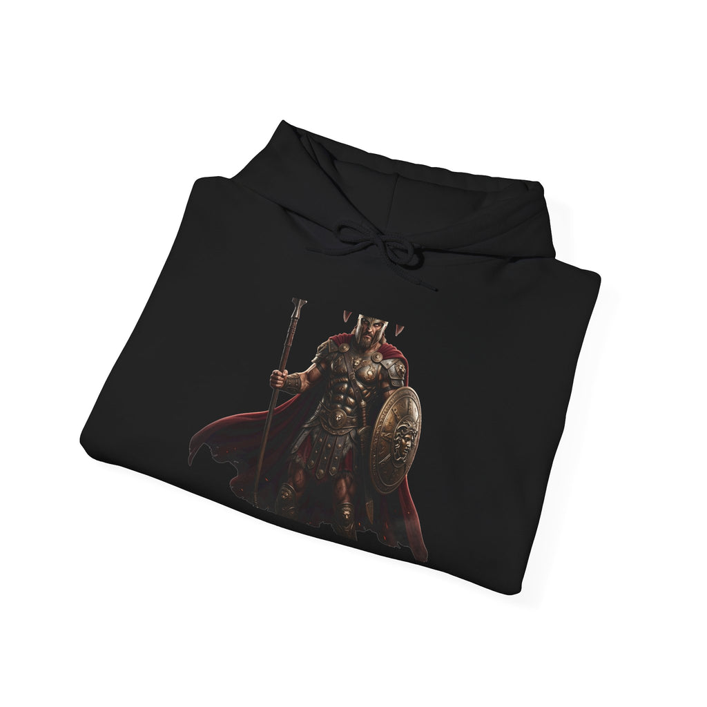 Viking King Graphic Hoodie — Norse Warrior Cloak & Helm Sweatshirt