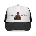 Chez Ares Trucker Cap — Spartan Warrior Graphic Mesh Hat